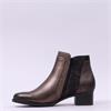 Remonte Block Heel Twin Zip Ankle Boot - Bronze Leather